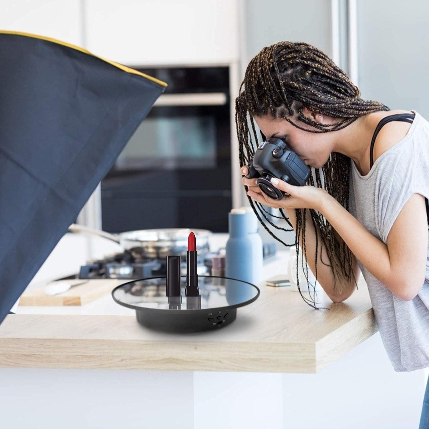 Soporte Rotatorio Motorizado ZLMONDEE 20 cm 8 kg Negro