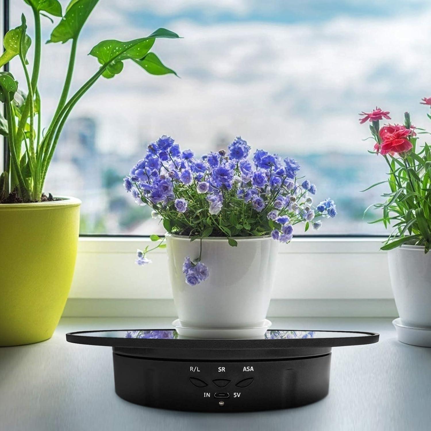 Soporte Rotatorio Motorizado ZLMONDEE 20 cm 8 kg Negro