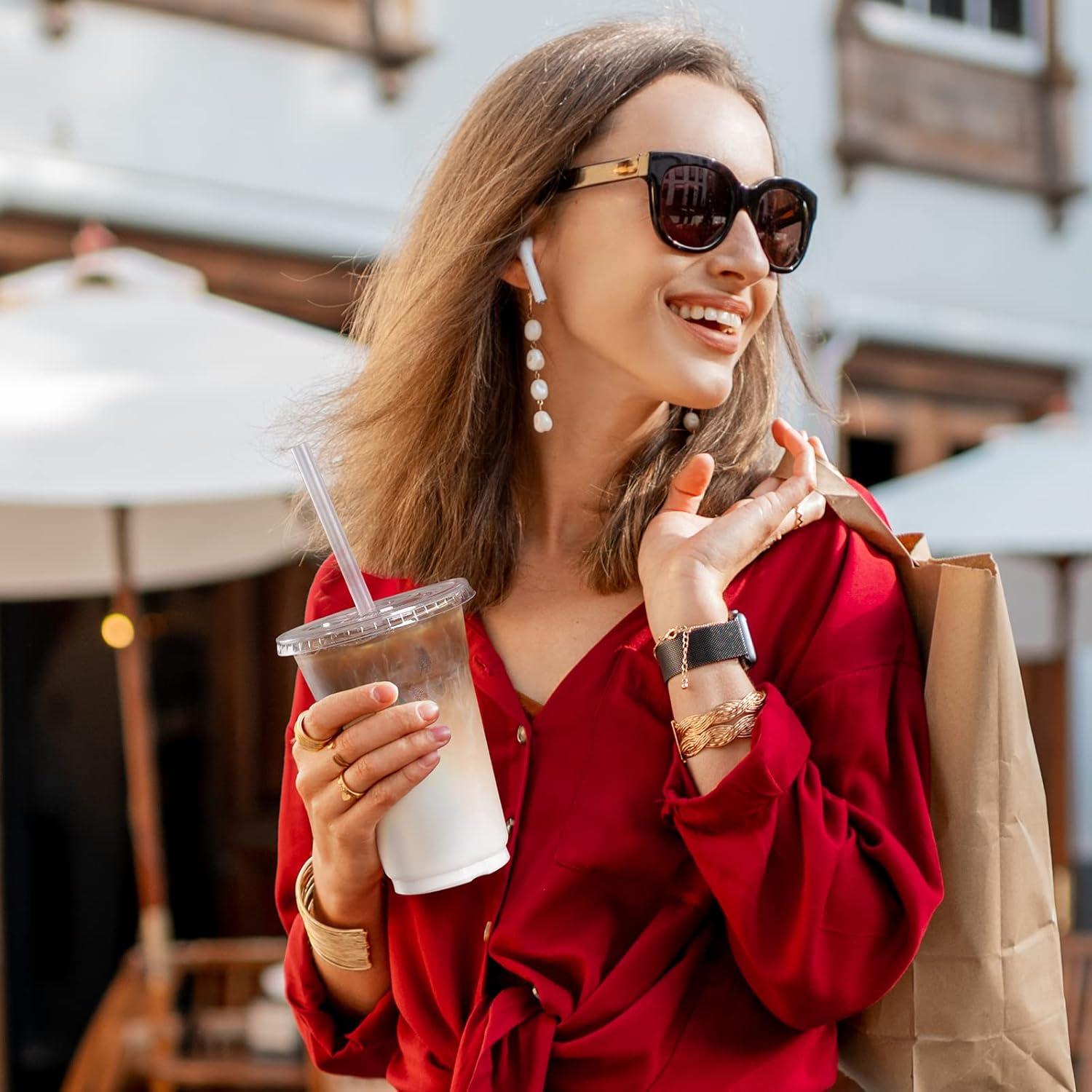 Vasos Desechables VITEVER 100 Sets 16oz Transparentes BPA Free