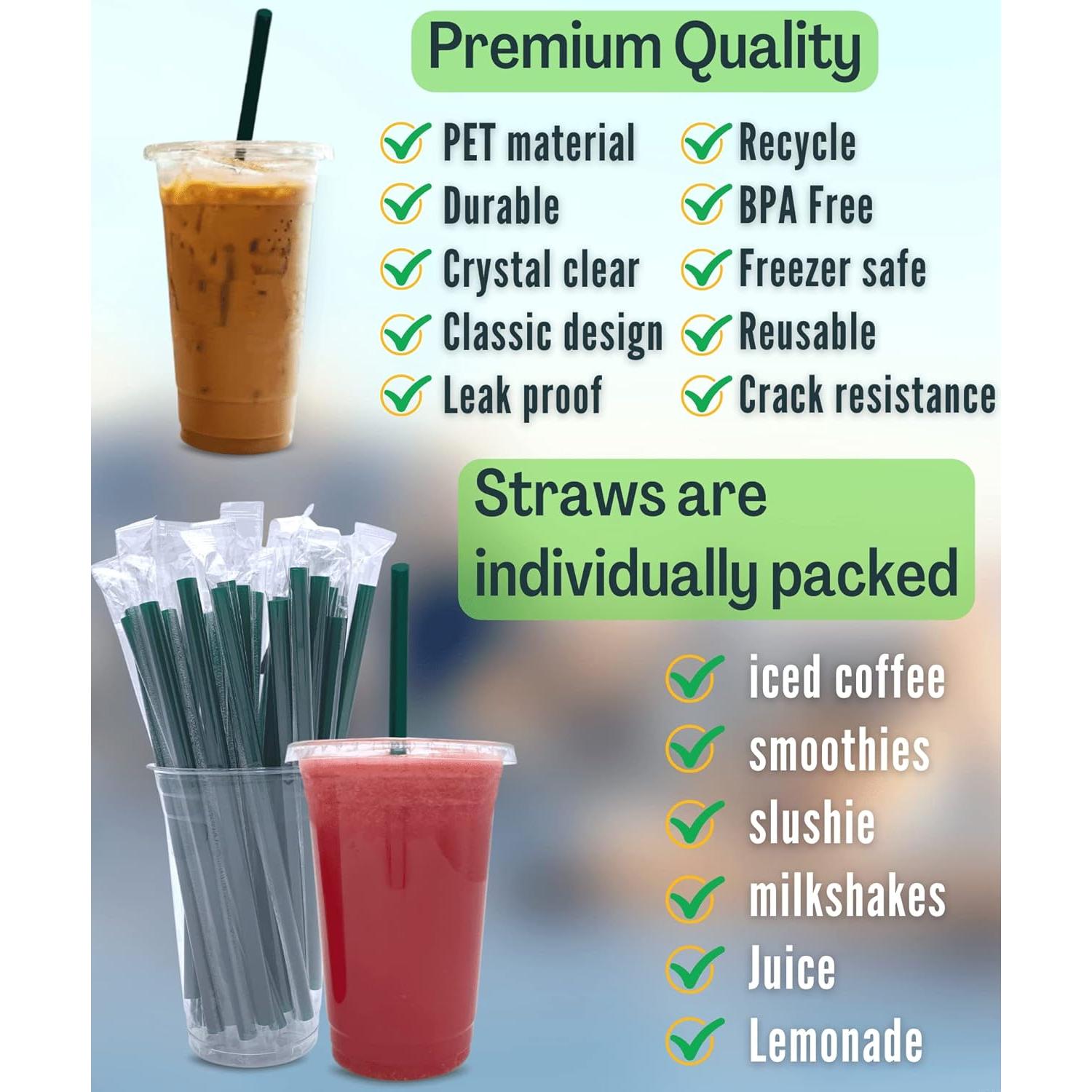 Vasos de Plástico Transparentes 20 oz Cappatua - 50 Piezas