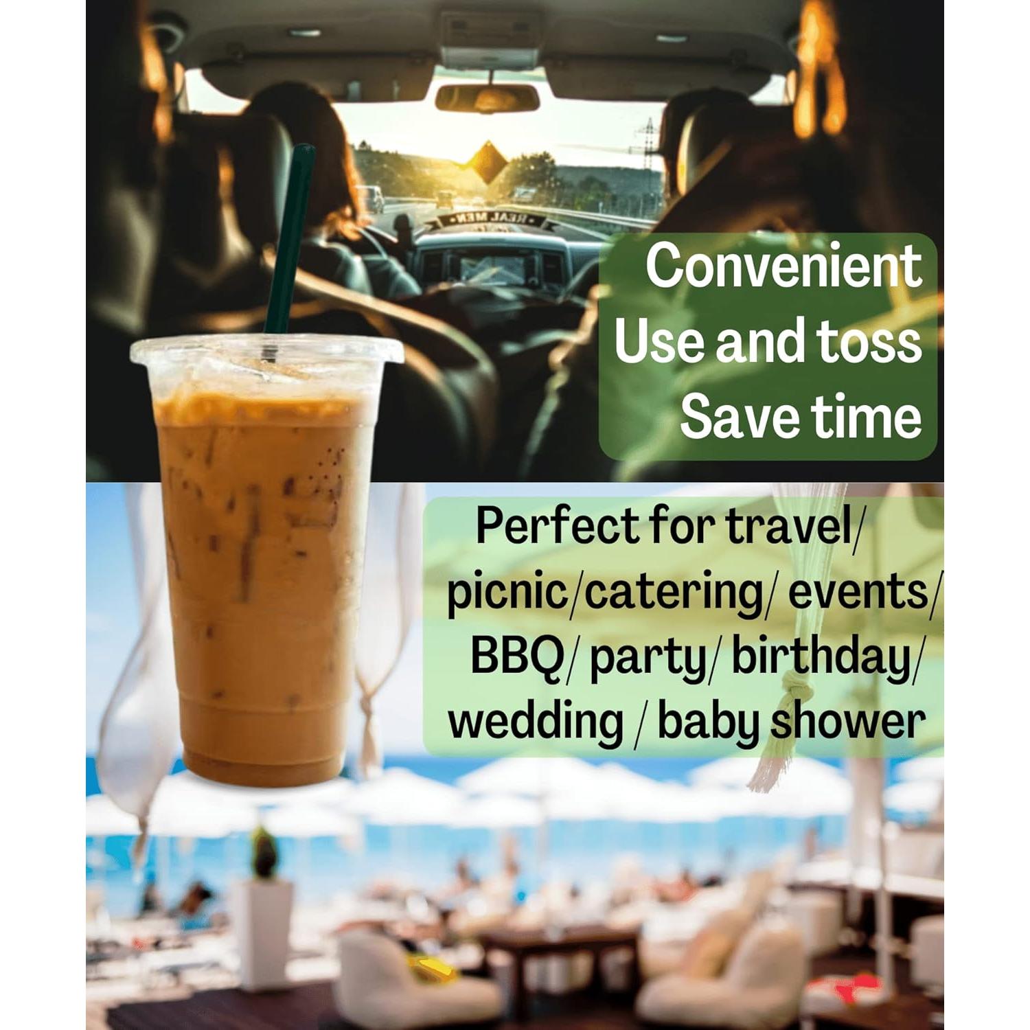 Vasos de Plástico Transparentes 20 oz Cappatua - 50 Piezas