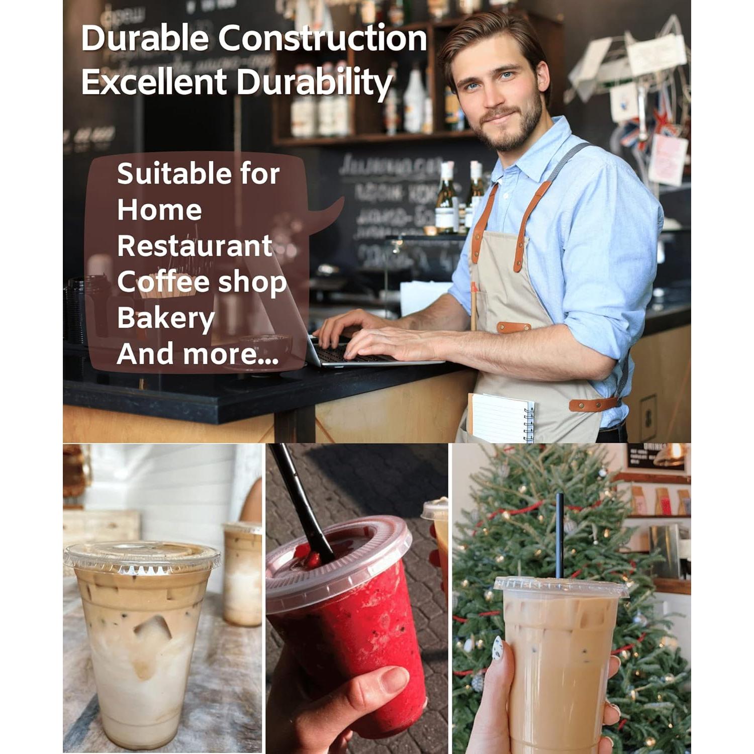 Vasos de Plástico Transparentes 20 oz Cappatua - 50 Piezas