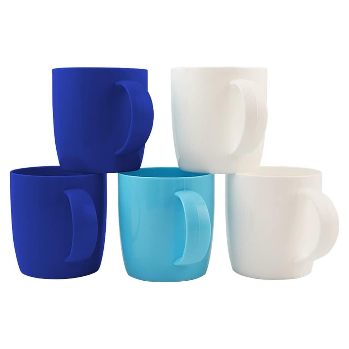 Set de 5 Tazas de Plástico Reutilizables Fulong 384 ml