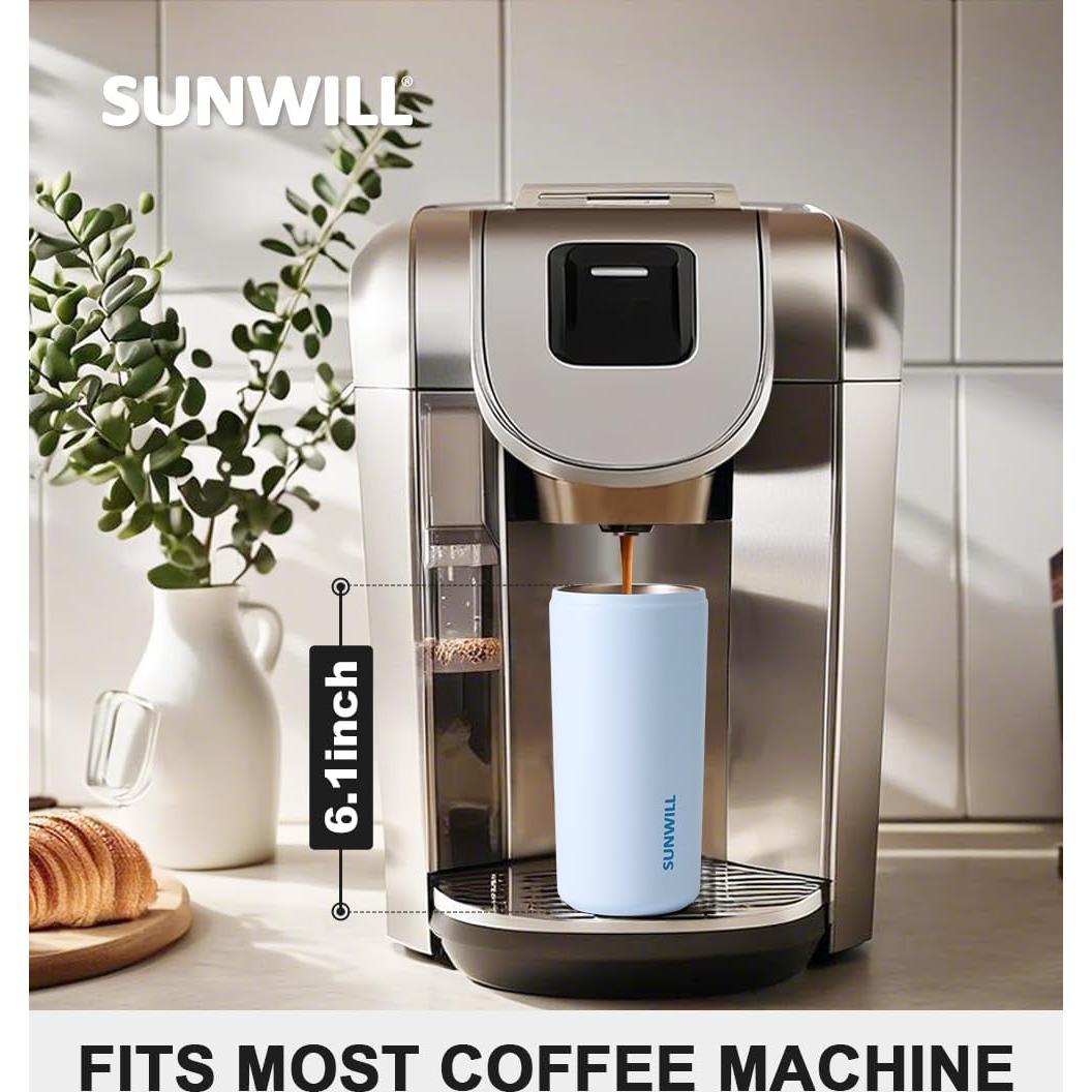 Taza de Café Aislada SUNWILL 12 oz Acero Inoxidable Iceberg