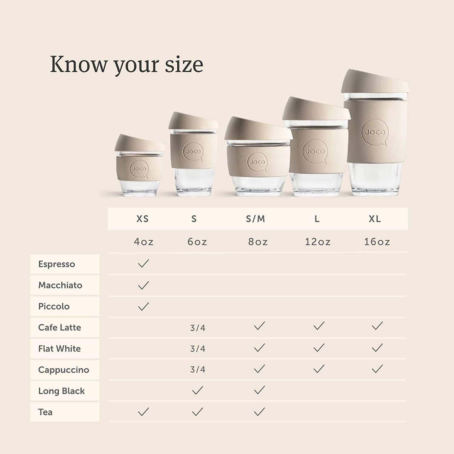 Taza Reutilizable JOCO 16oz Vidrio Borosilicato BlueStone