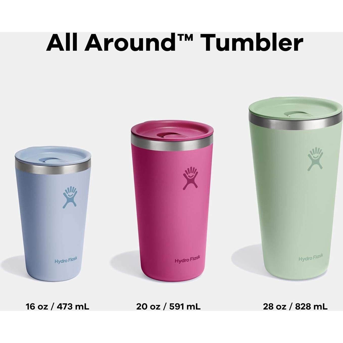 Taza Aislada Hydro Flask 473 ml Color Reef Tapa Presionada
