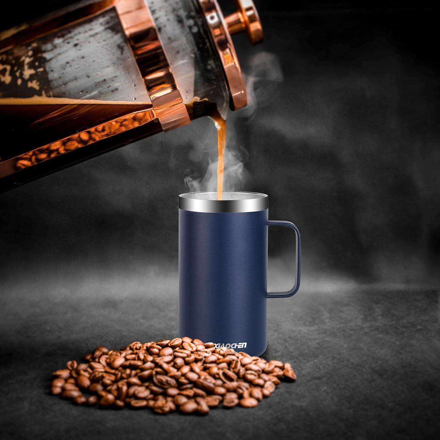 Taza de Café Aislada KXIAOCHEN 20oz Acero Inoxidable Azul