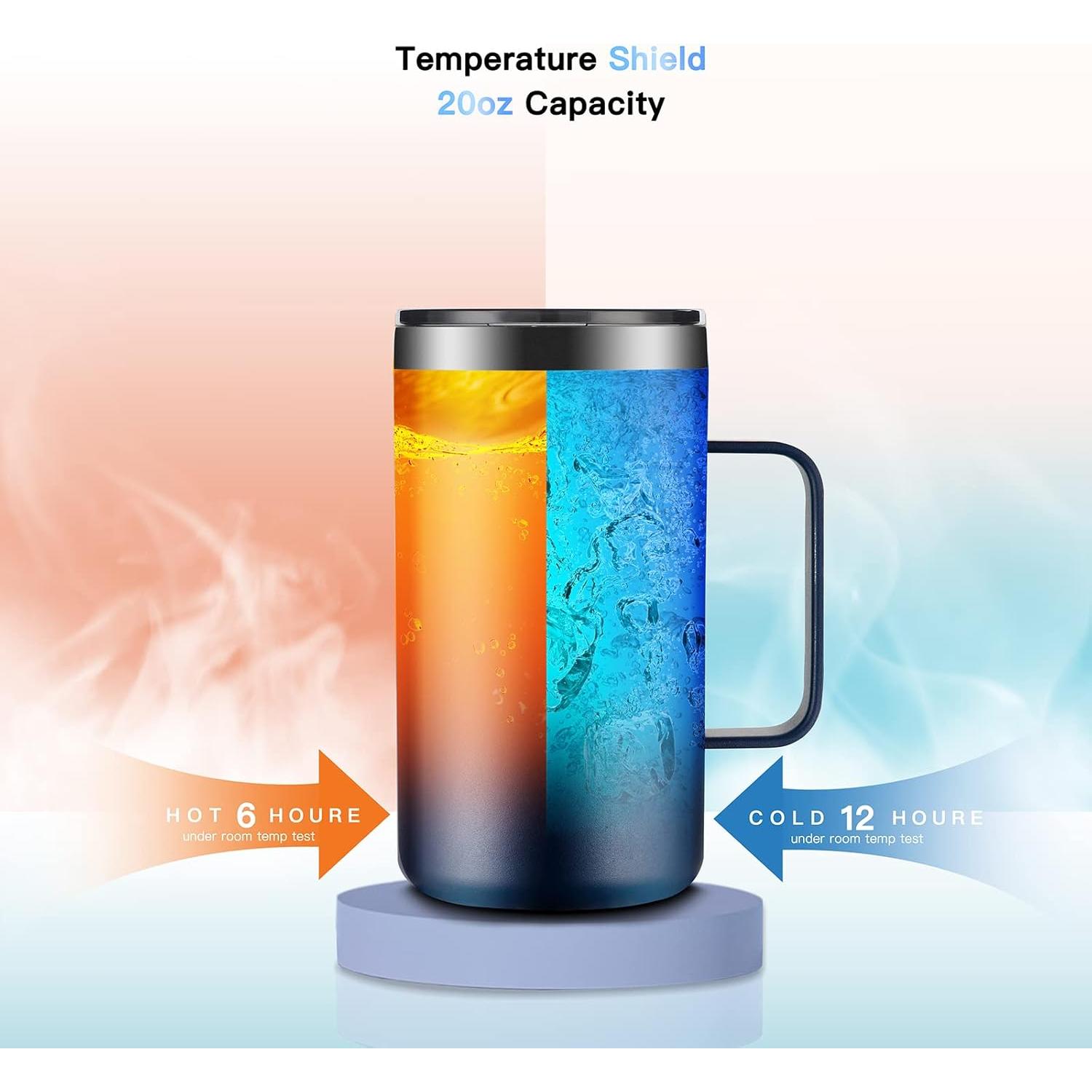 Taza de Café Aislada KXIAOCHEN 20oz Acero Inoxidable Azul