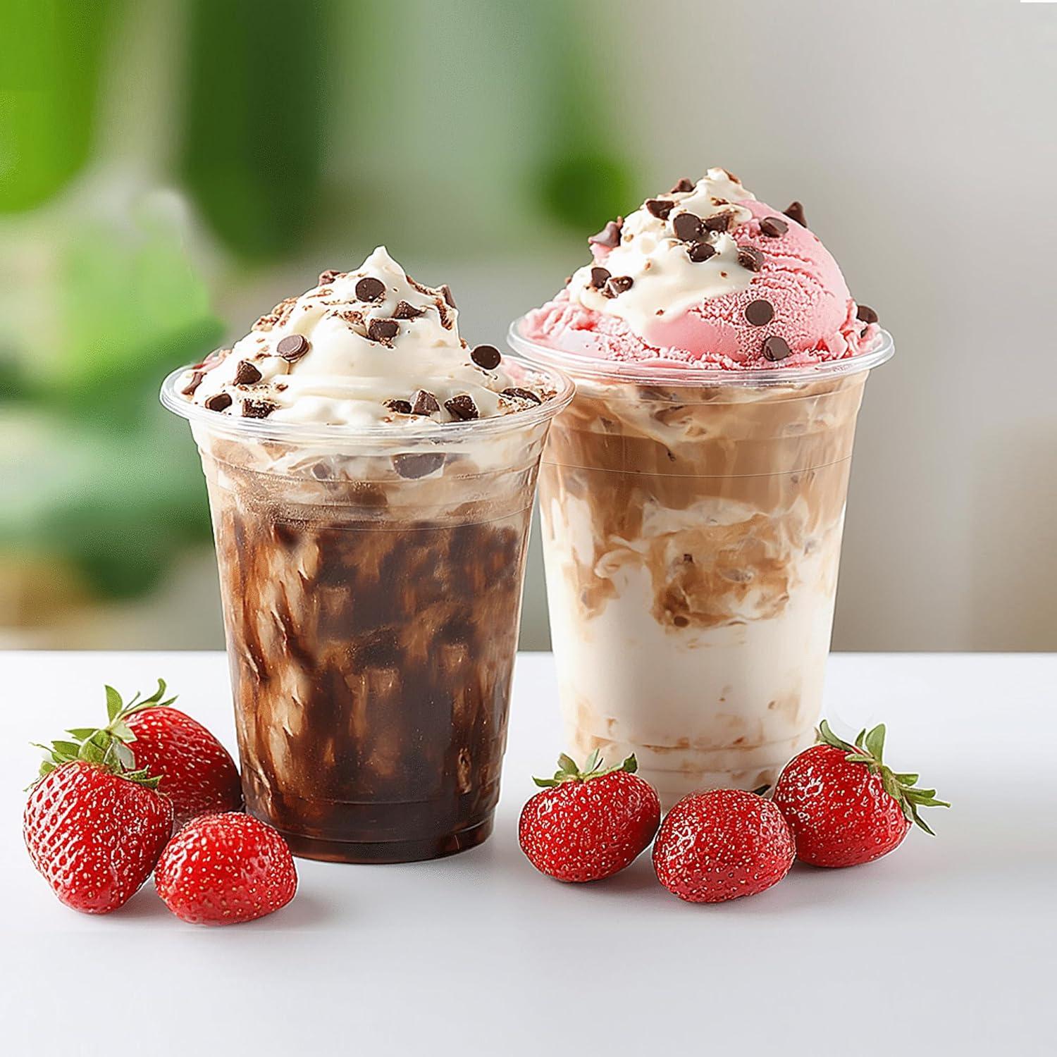 Vasos de Plástico TashiBox 16oz - 100 Unidades Desechables