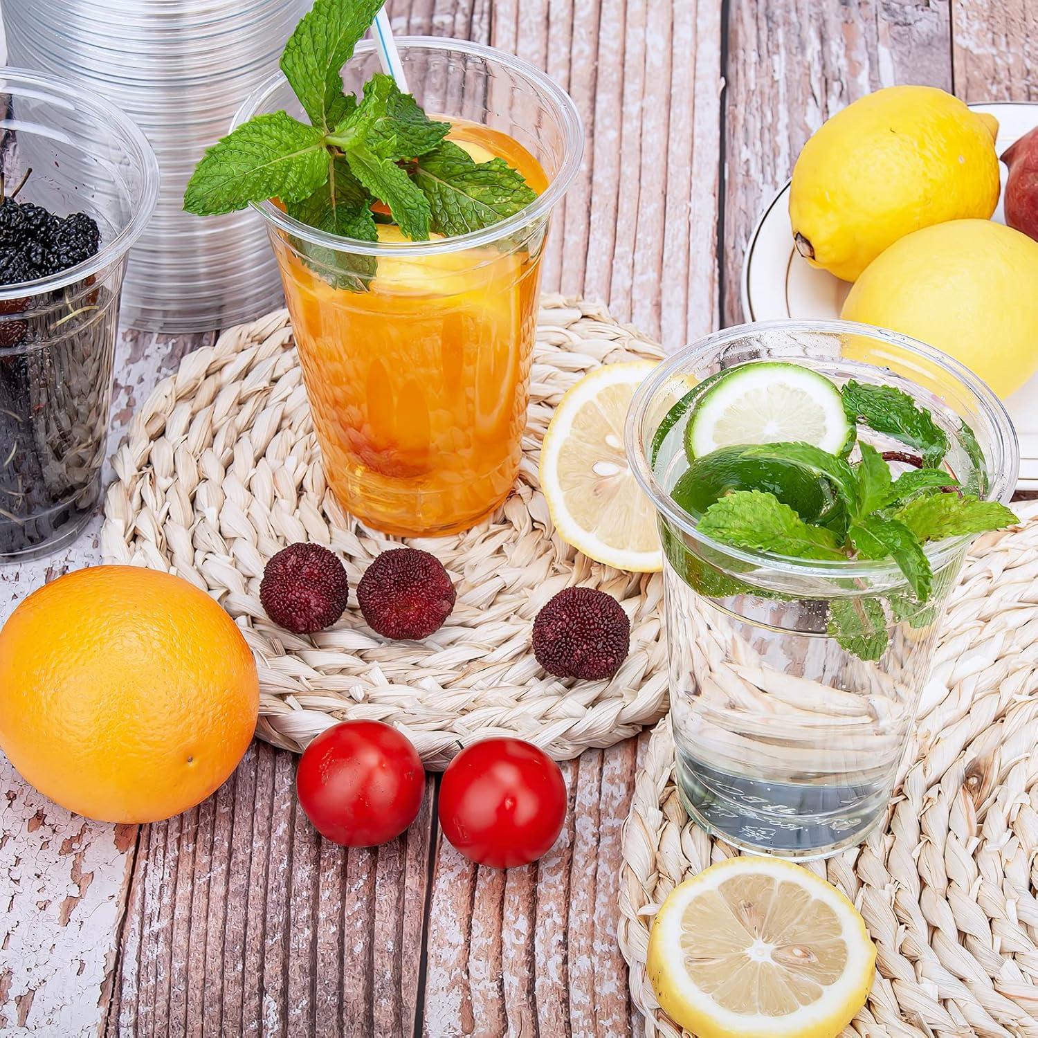 Vasos de Plástico TashiBox 16oz - 100 Unidades Desechables