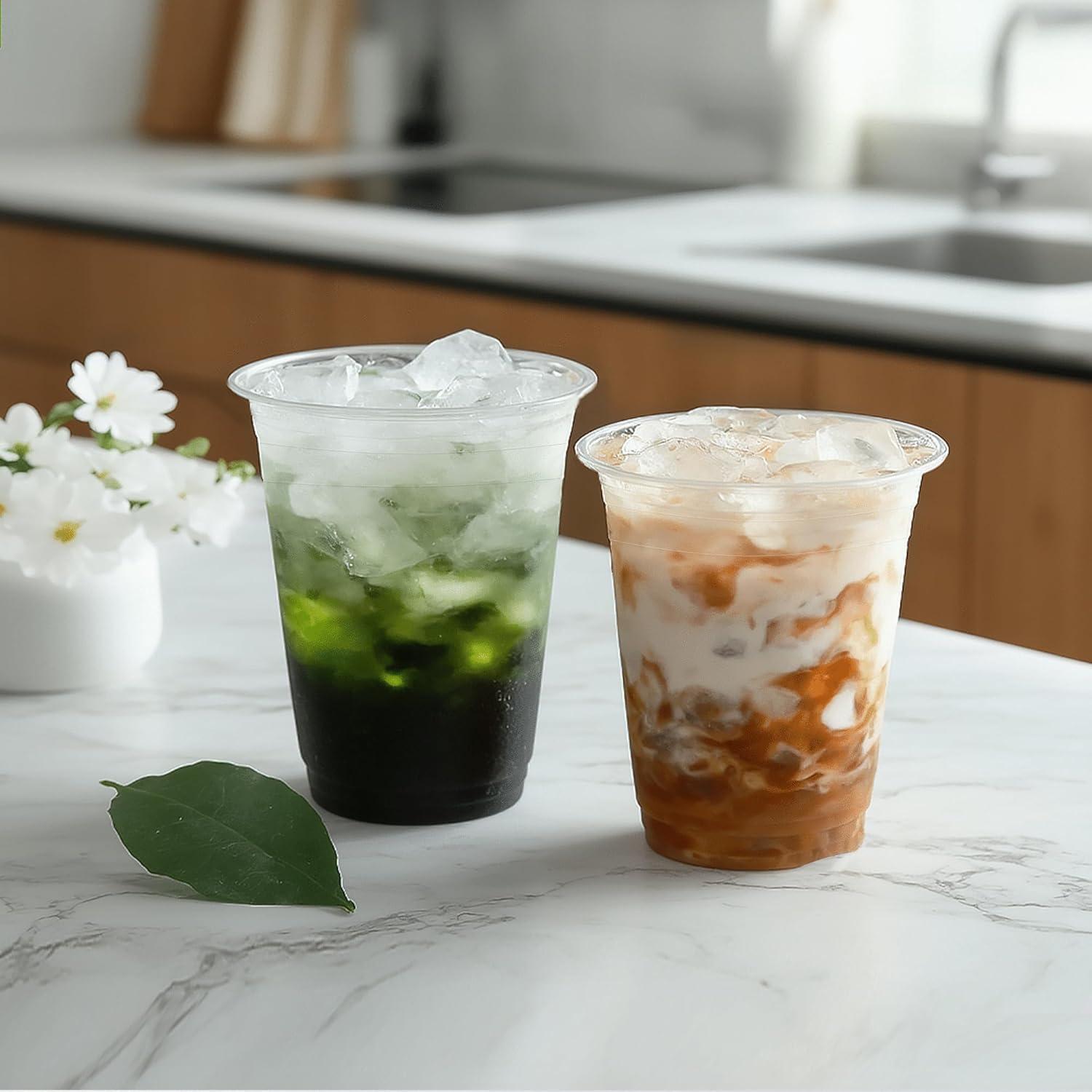 Vasos de Plástico TashiBox 16oz - 100 Unidades Desechables