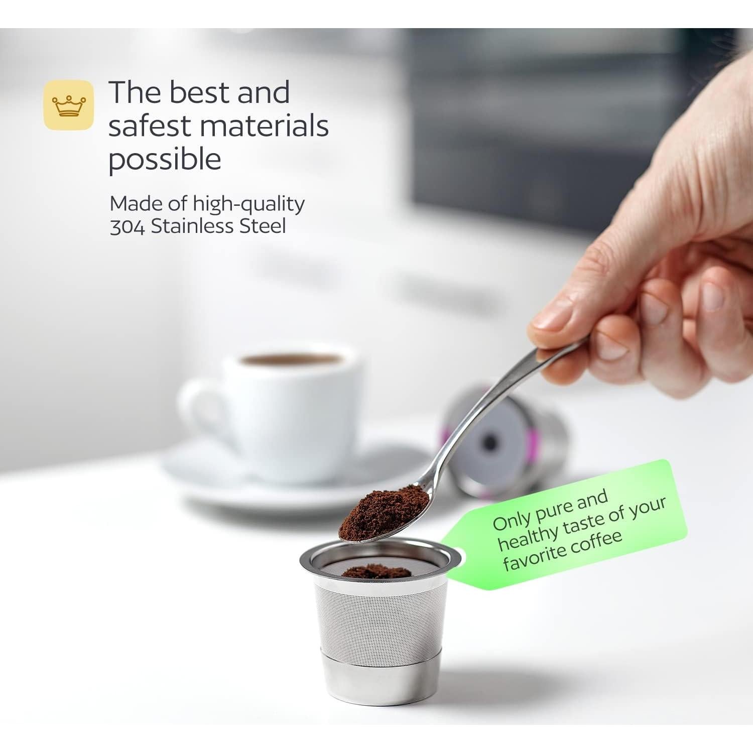 GoodCups 2 Tazas Reutilizables Acero Inoxidable para Keurig