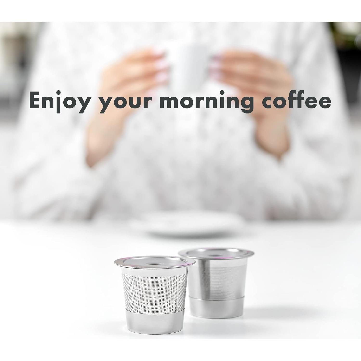 GoodCups 2 Tazas Reutilizables Acero Inoxidable para Keurig