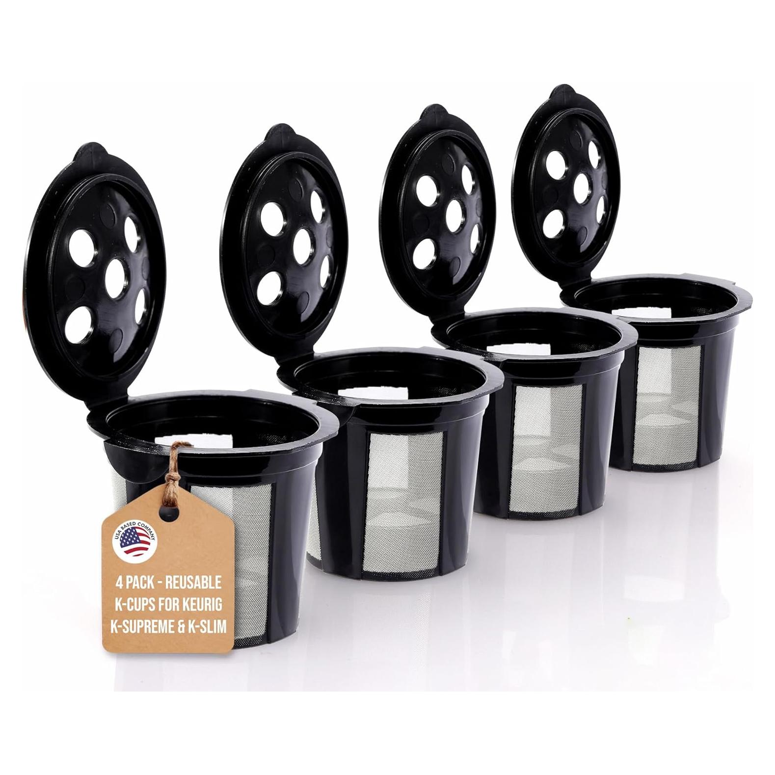 K Cups Reutilizables PureHQ para Cafetera Keurig - Paquete de 4