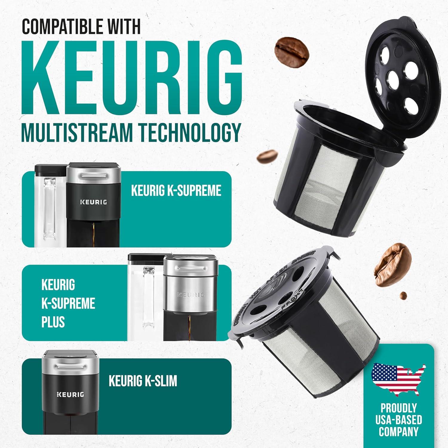 K Cups Reutilizables PureHQ para Cafetera Keurig - Paquete de 4