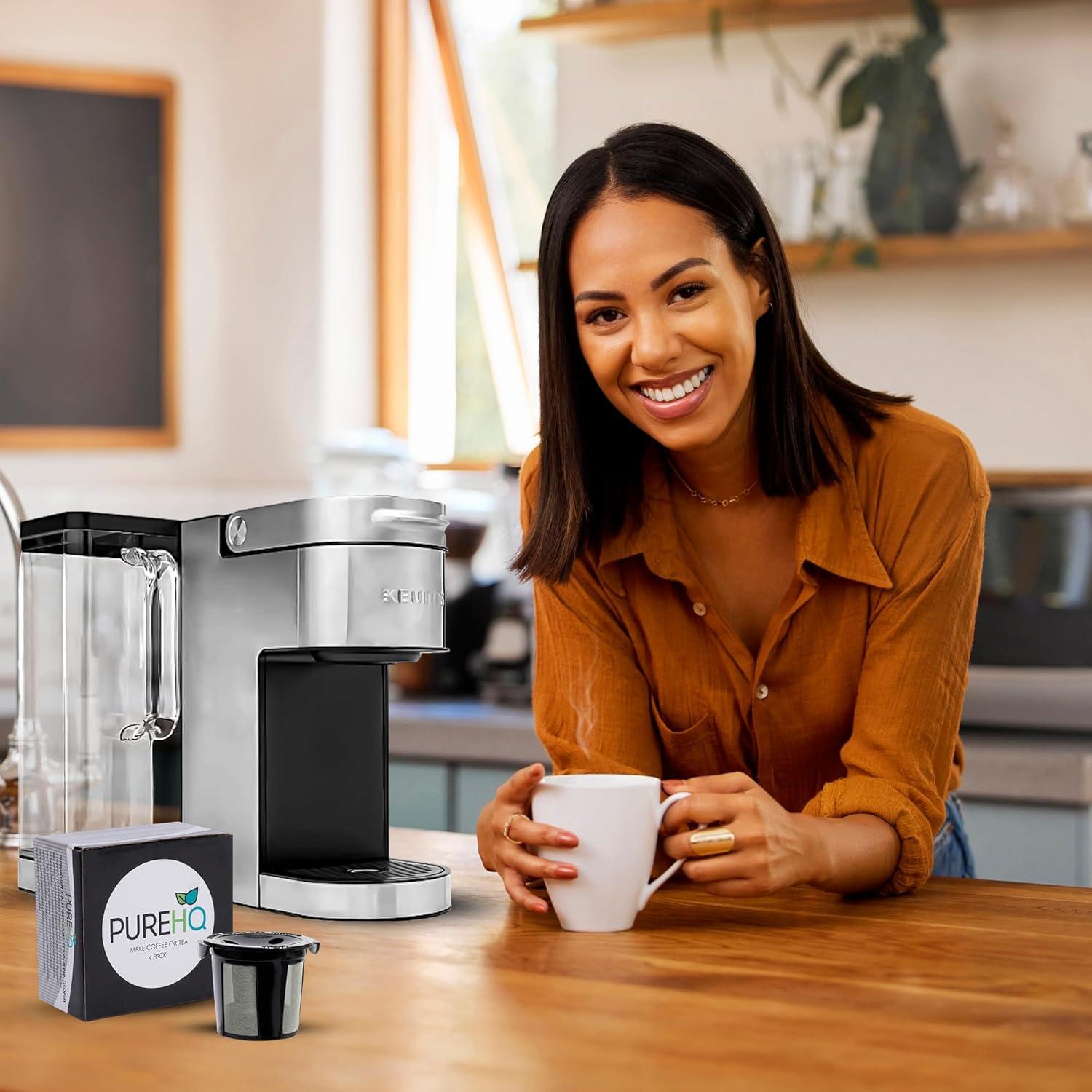 K Cups Reutilizables PureHQ para Cafetera Keurig - Paquete de 4
