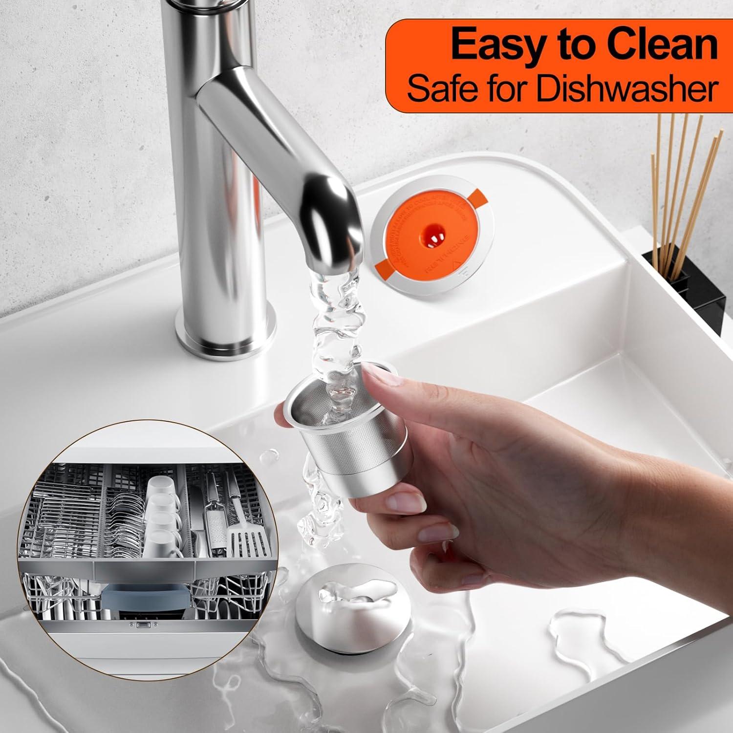 Tazas K Reutilizables RETHONE Acero Inoxidable 2 Unidades