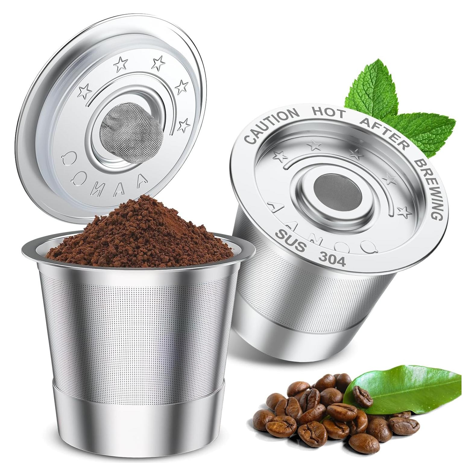 Cápsulas de café reutilizables AANQQ K Cup para Keurig 1.0 - 2 Unidades