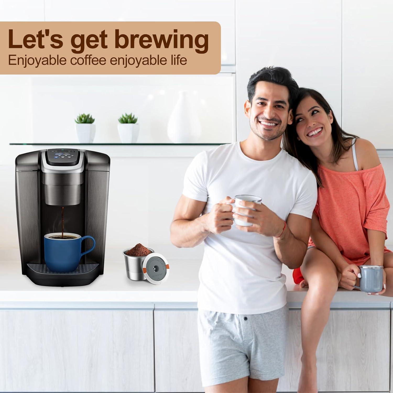 Taza K Reutilizable RETHONE de Acero Inoxidable - 4 Piezas