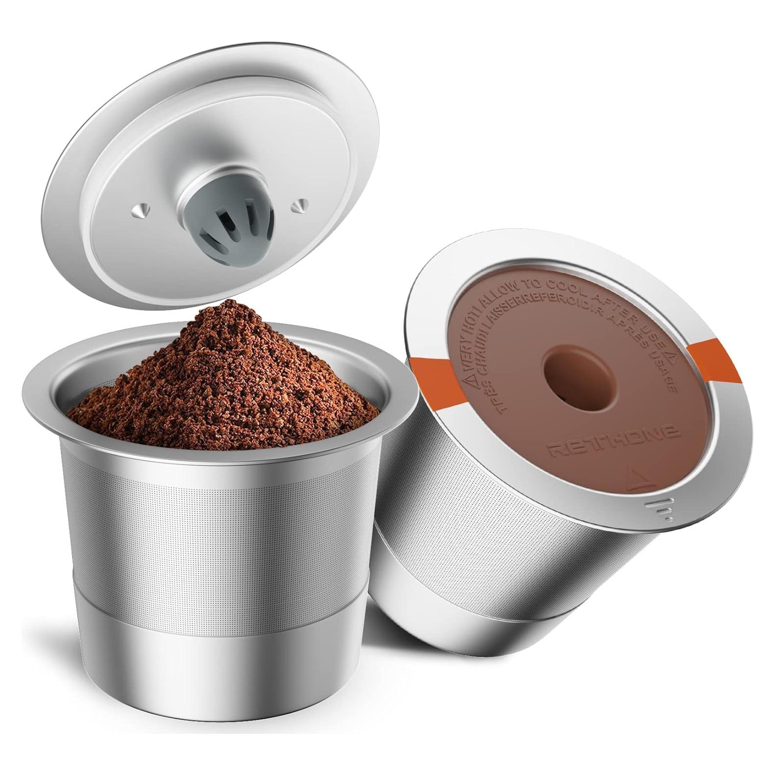 Filtros de Café Reutilizables RETHONE Acero Inoxidable 2 Pzs