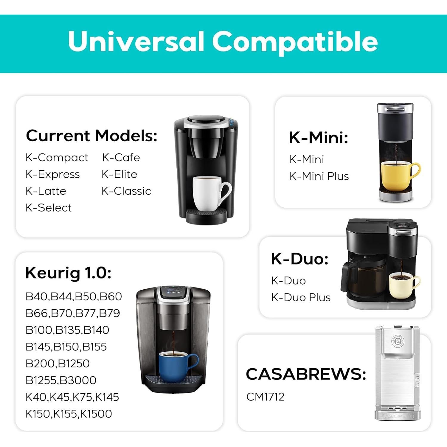 Cápsulas Reutilizables K CASABREWS CASKF01 Acero Inoxidable