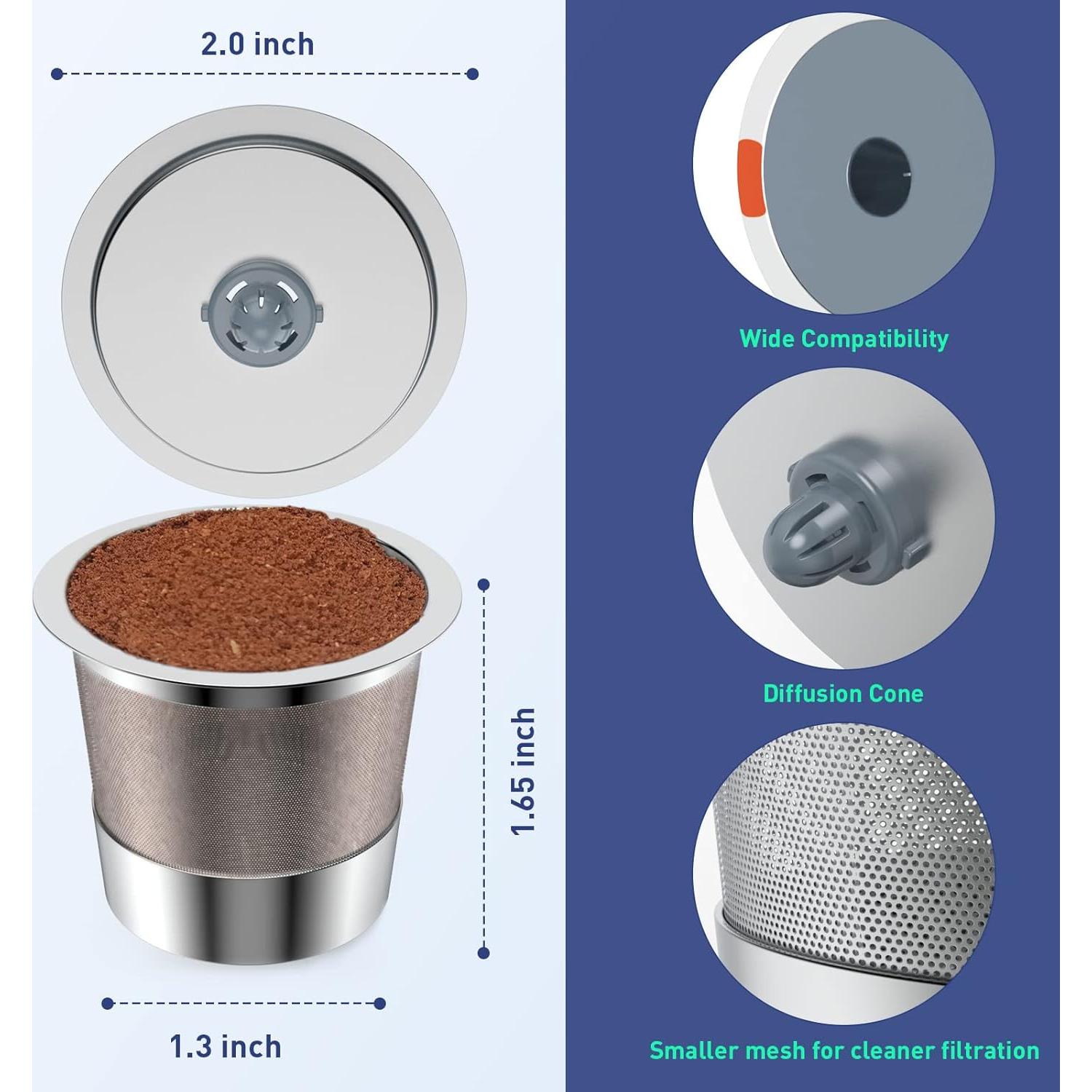 Filtros de café reutilizables modsden para cafeteras Keurig 1.0 y 2.0