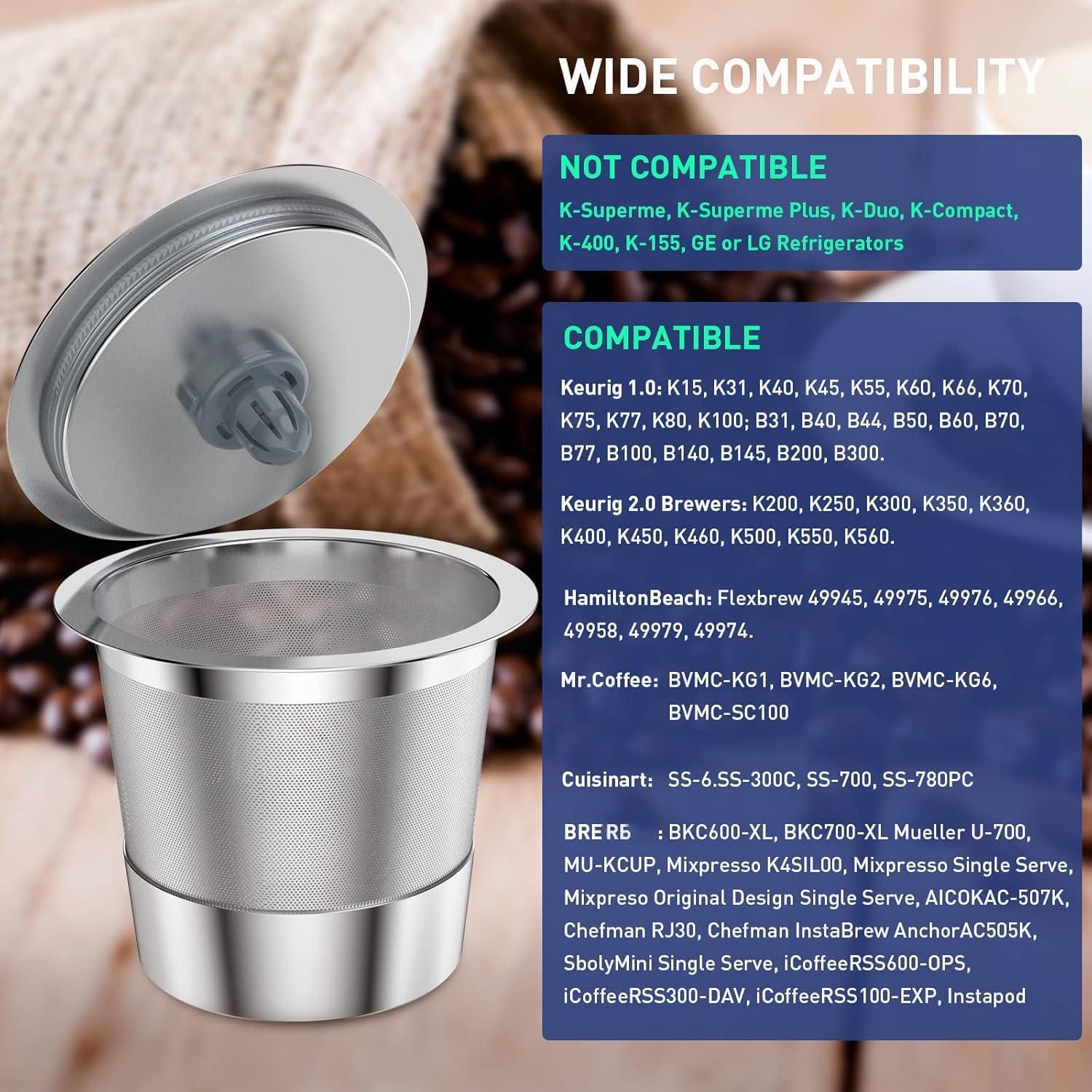 Filtros de café reutilizables modsden para cafeteras Keurig 1.0 y 2.0