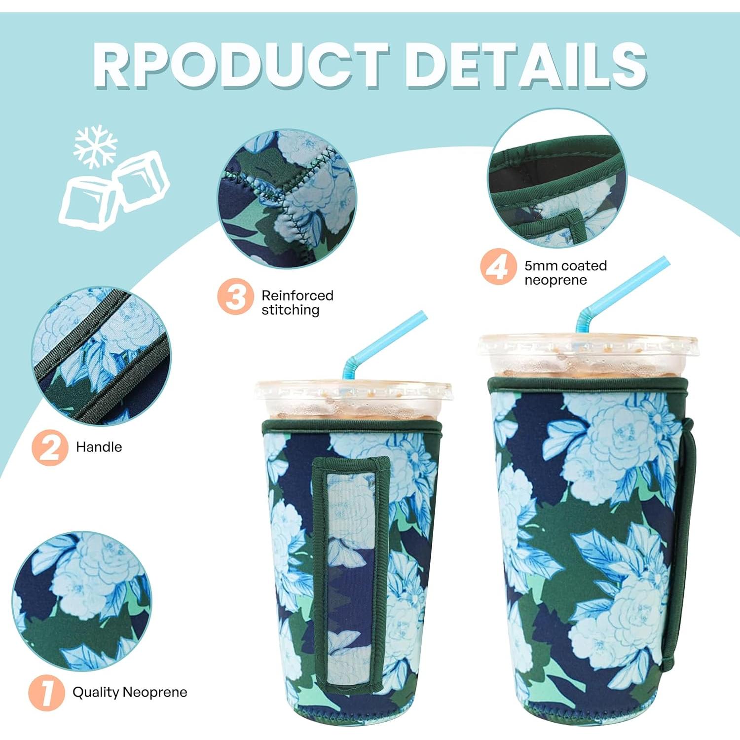 3 Fundas Reutilizables Neopreno Aisladas KJQJLY para Bebidas