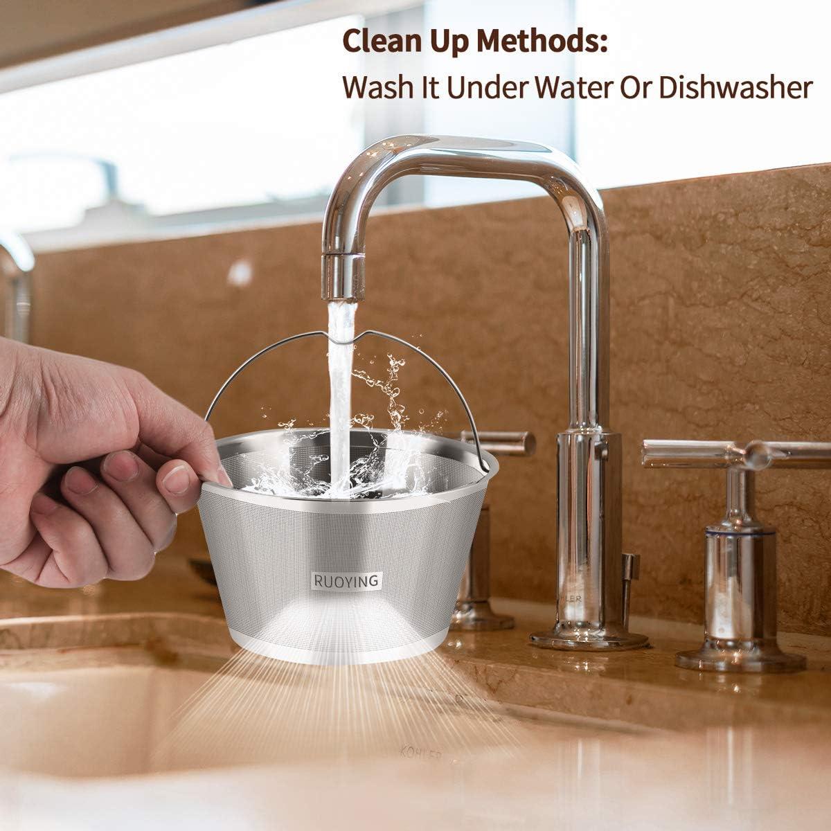 Filtro de café reutilizable 4 tazas RUOYING acero inoxidable