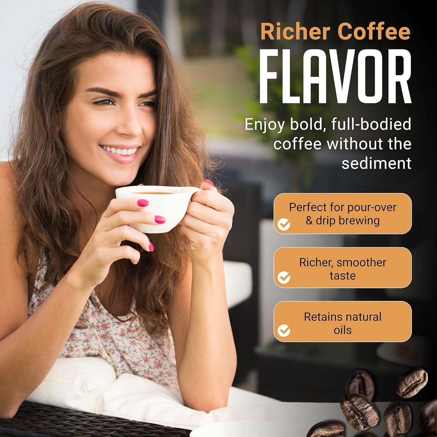 Filtro de Café Reutilizable HEXNUB para Kalita Wave 185 y OXO 8 Tazas