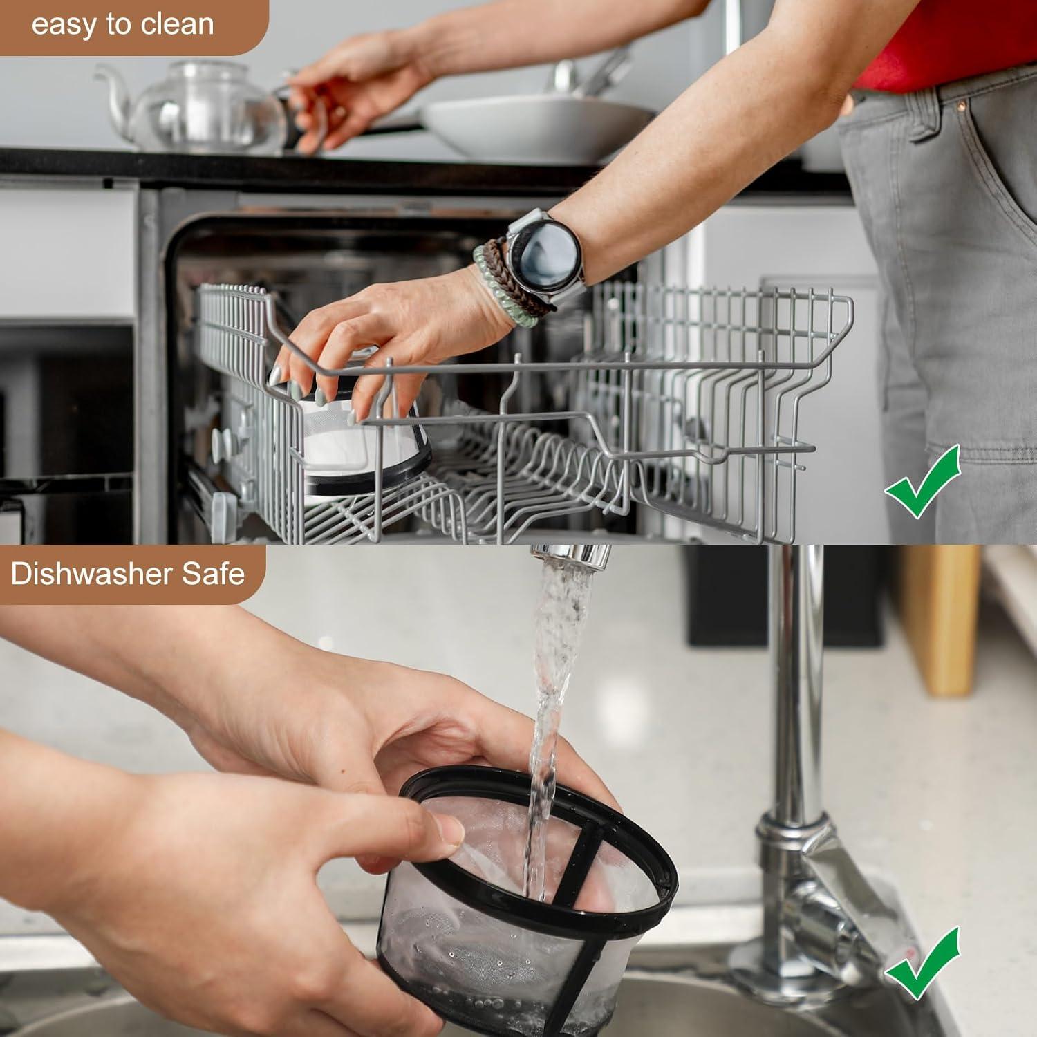 Filtros de café reutilizables Maxdot 4 unidades nylon 7.11 cm