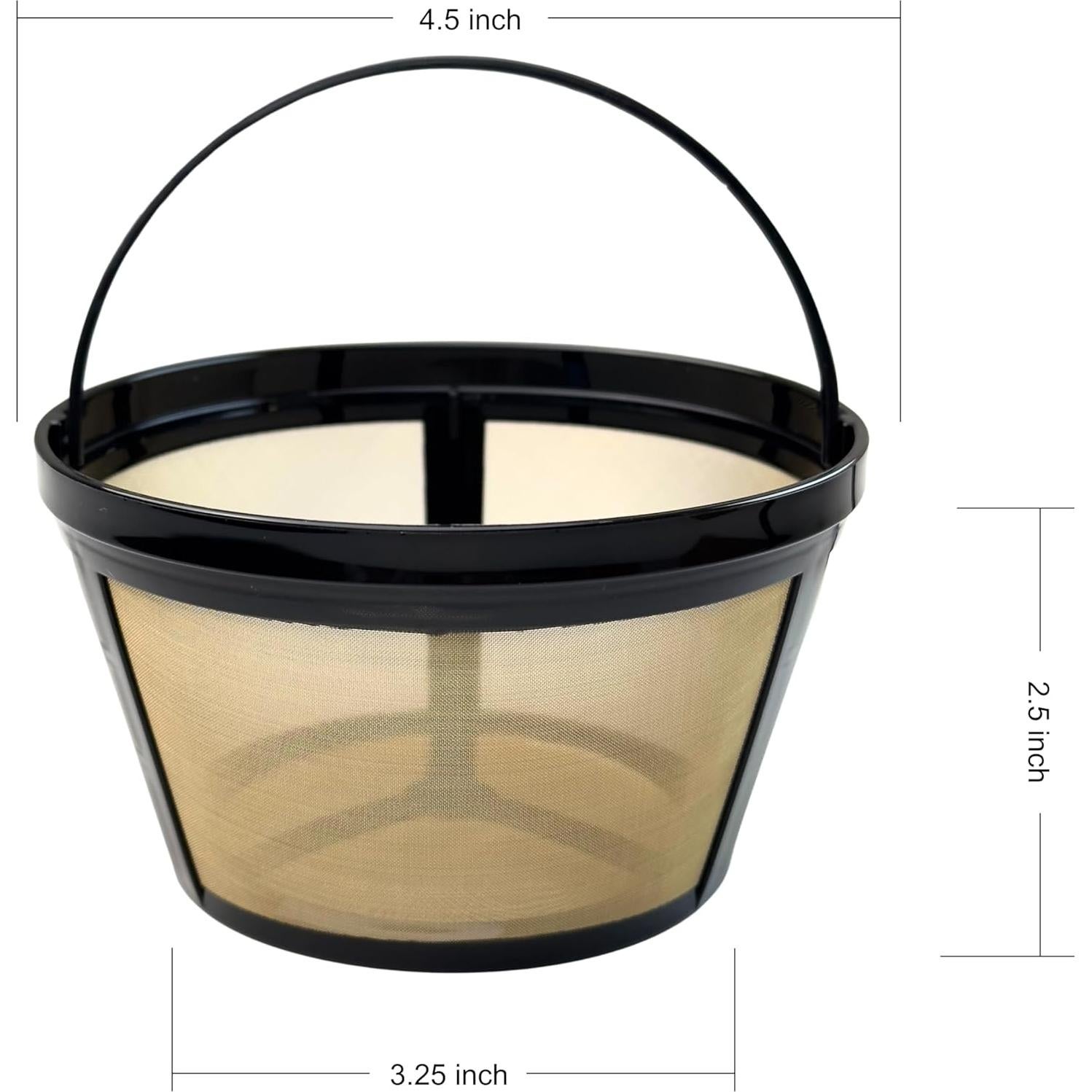 Filtro de café reutilizable Tronmei para cafeteras 8-12 tazas