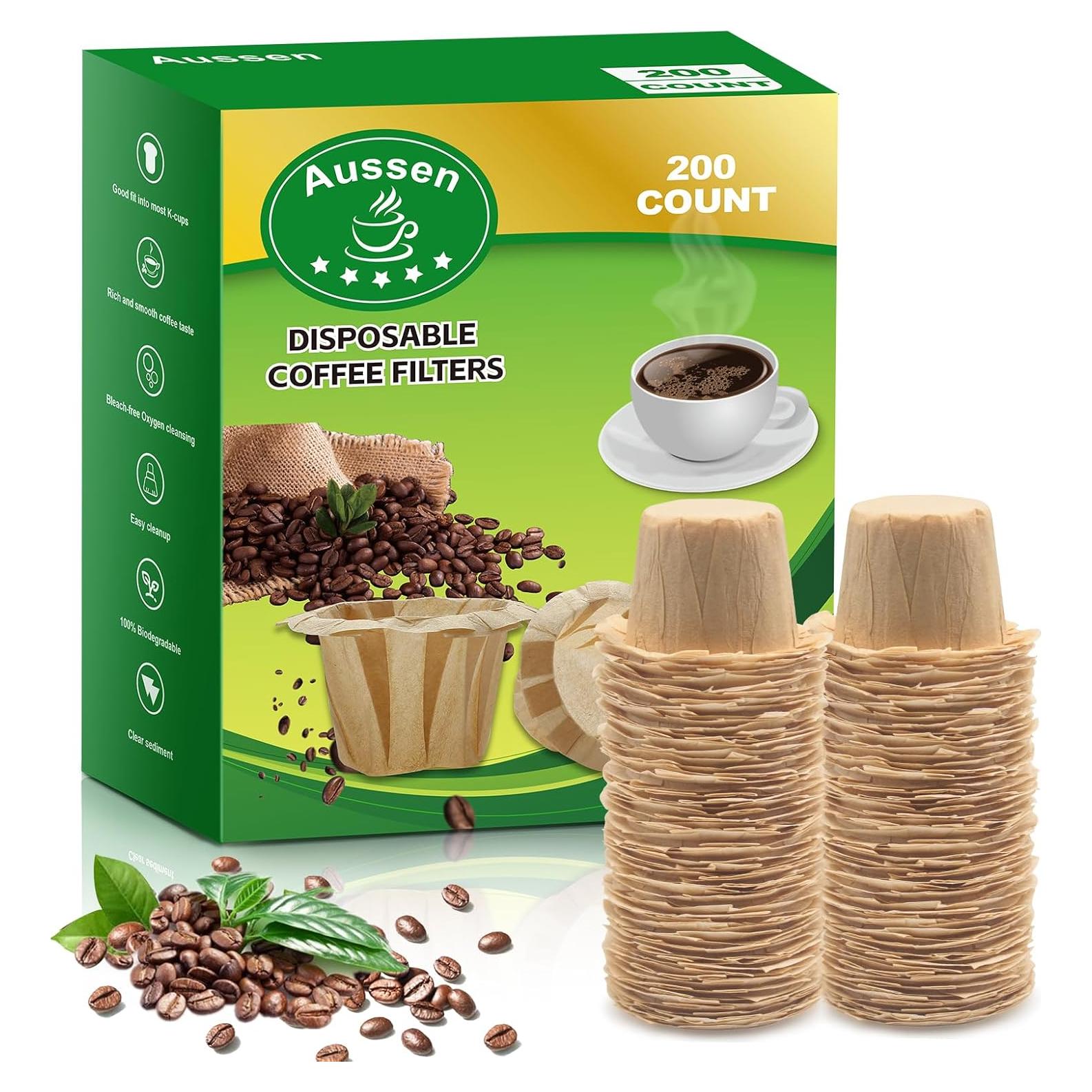 Filtros de Papel para Café Desechables Aussen 200pcs Natural