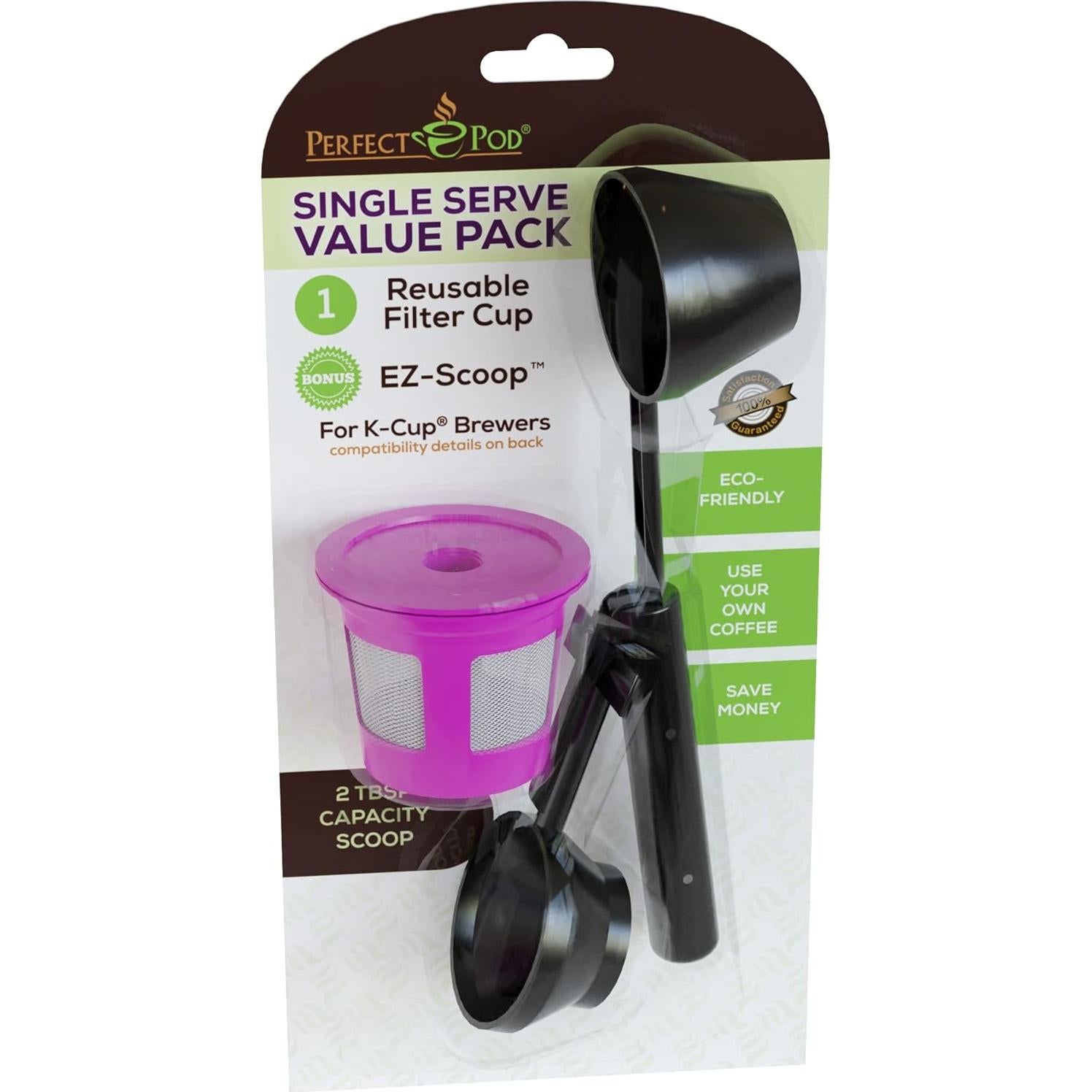 Filtro Reutilizable de Café Perfect Pod K-CUP + Cucharón