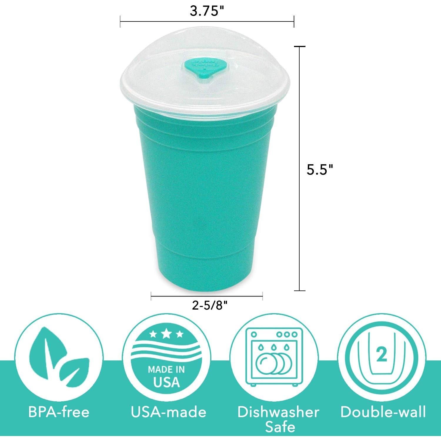Vasos Reutilizables Rolling Sands 473ml Aqua - Paquete de 2
