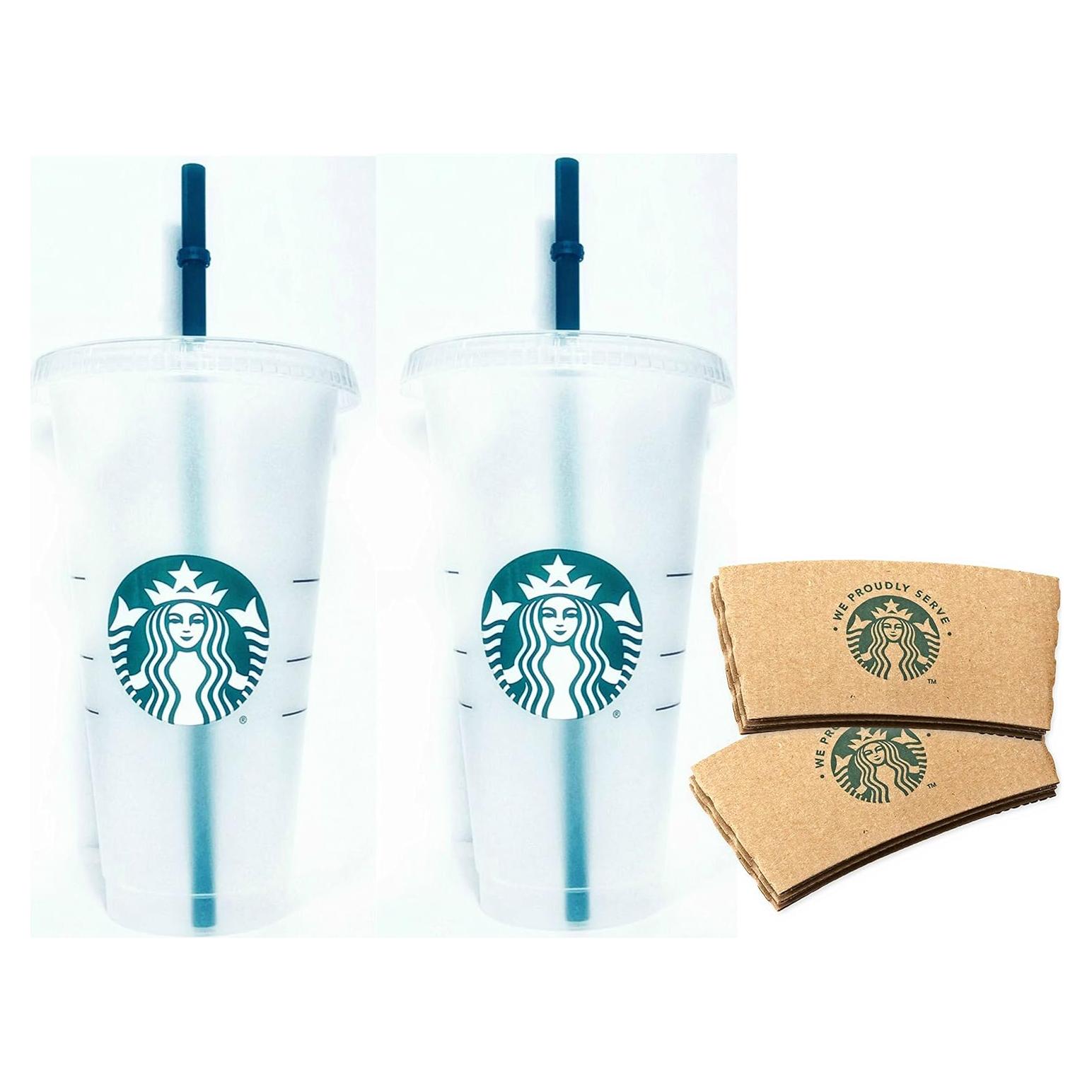 Conjunto de 2 Tazas Reutilizables 24 oz Starbucks para Bebidas Frías