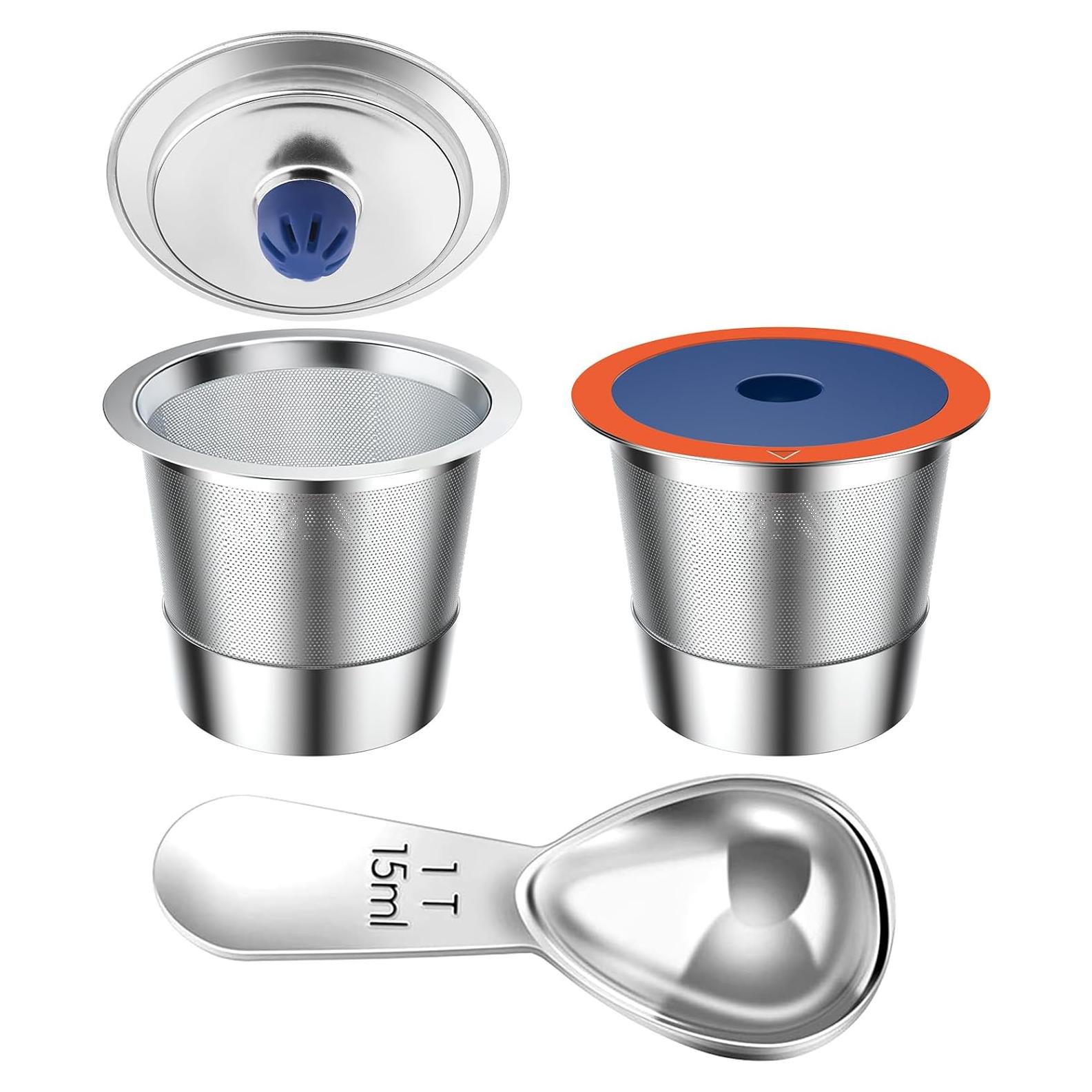 Tazas K reutilizables YEOSEN de acero inoxidable para Keurig 2.0 y 1.0 - 2 paquetes