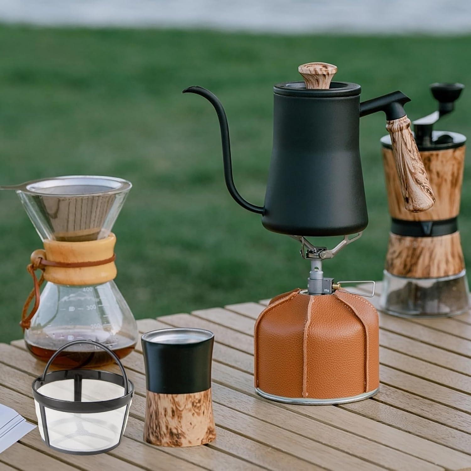 Paquete de 2 Filtros de Café Reutilizables Siktorrwd Nylon 4-5 Tazas