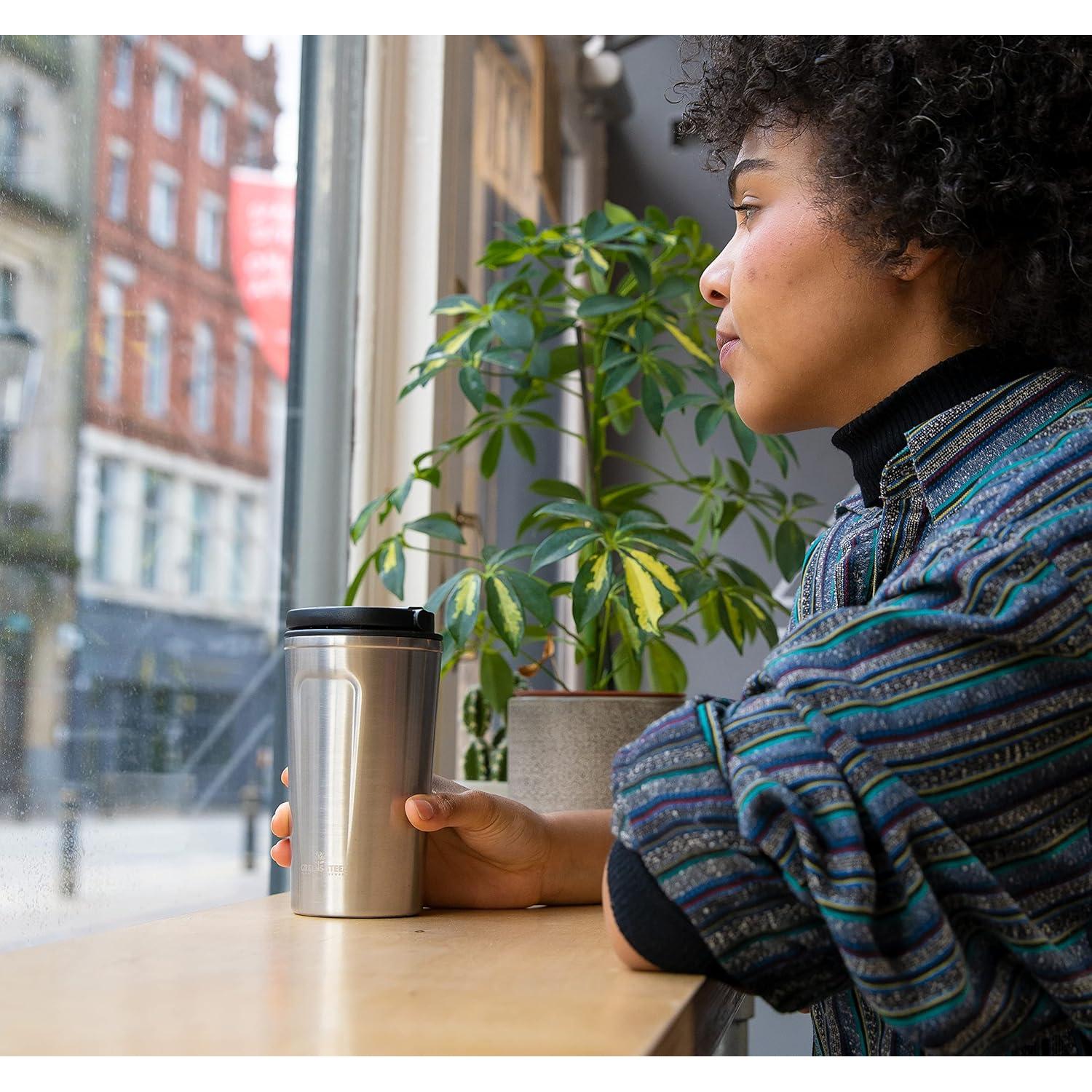 Taza de Café Aislada Greens Steel 0.35L Acero Inoxidable