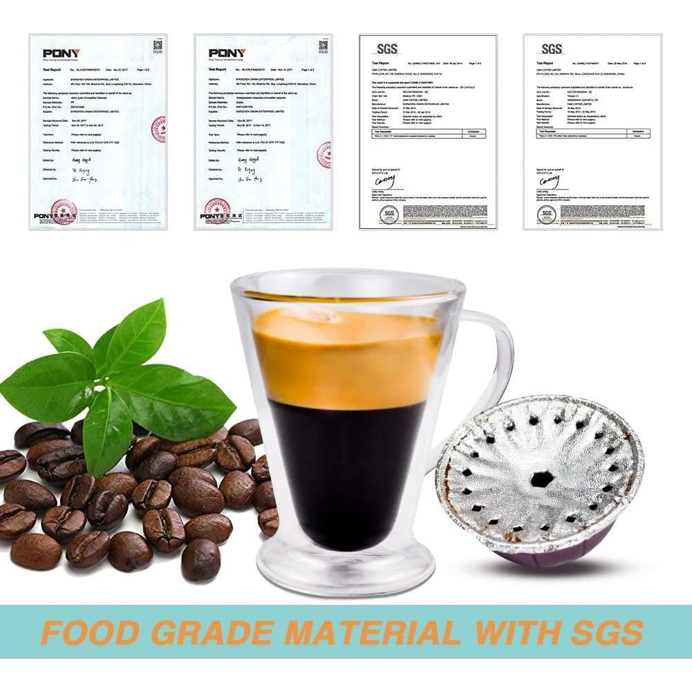 Tapa de Aluminio CAPMESSO 64mm para Cápsulas Nespresso VertuoLine - 100 Piezas