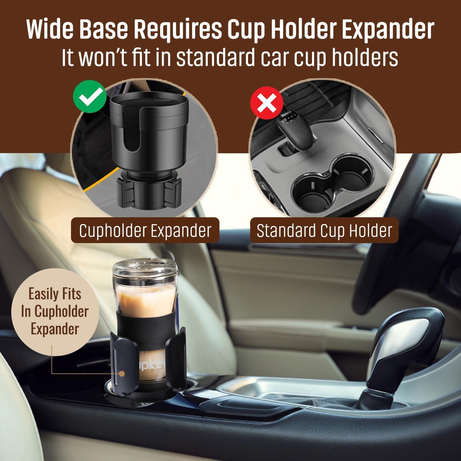 Vaso de Vidrio Doble Pared Tupkee 20 oz con Tapa - Negro