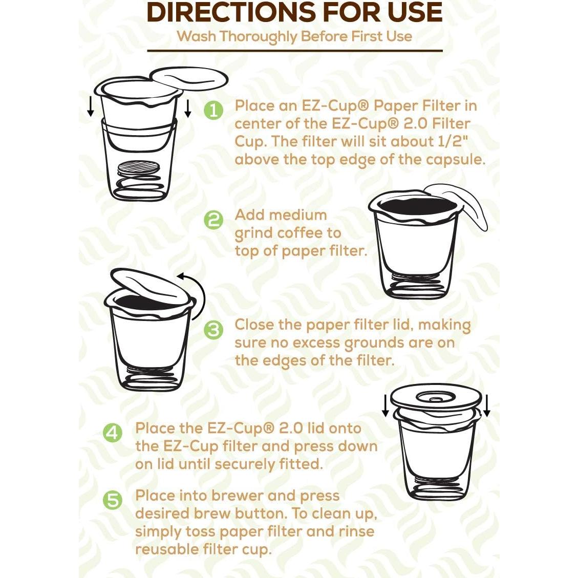 Cápsula de Café Reutilizable Perfect Pod EZ-Cup 2.0 + 25 Filtros