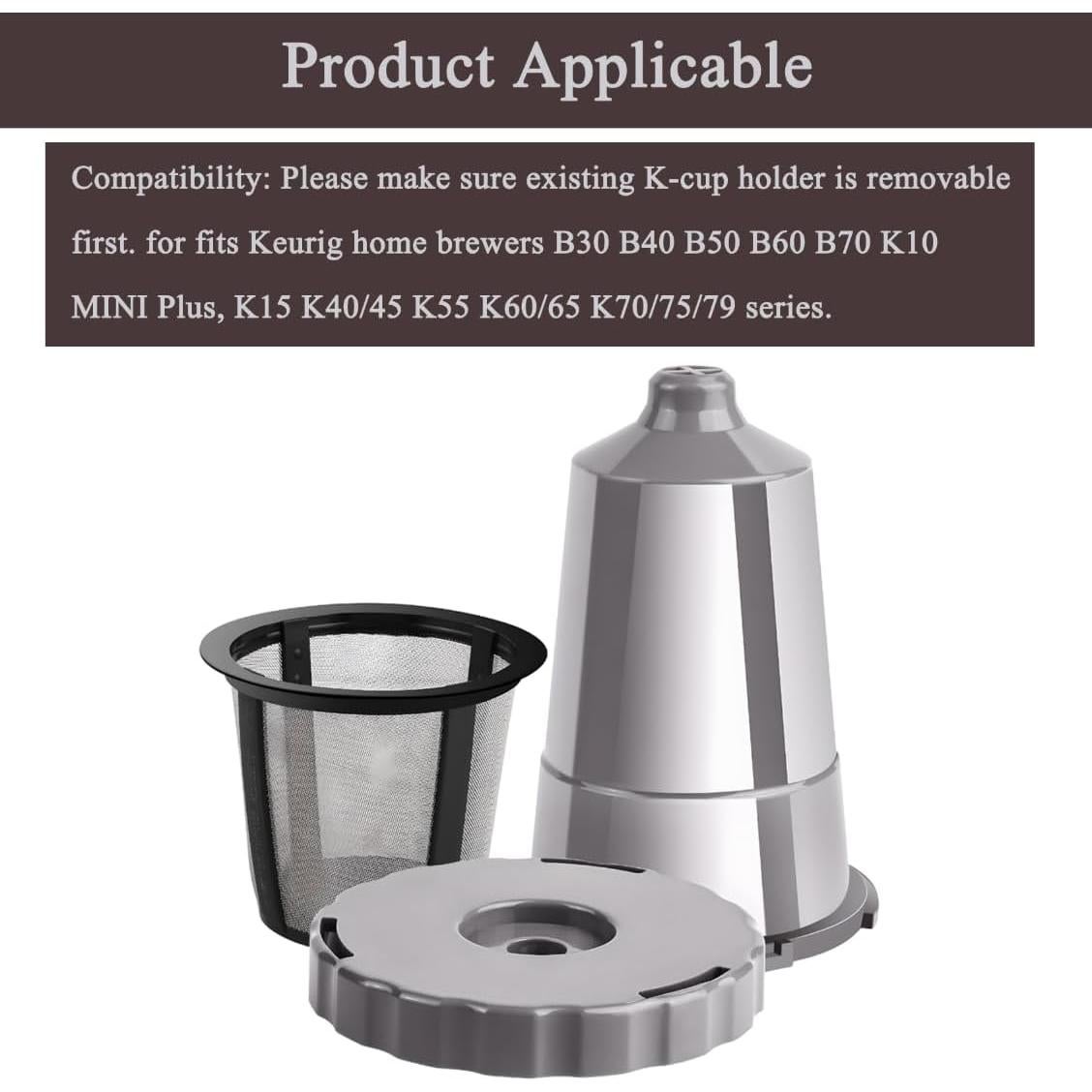 Filtro de café reutilizable DSYJ para Keurig B30 B40 B50 B60 B70 - 3 unidades