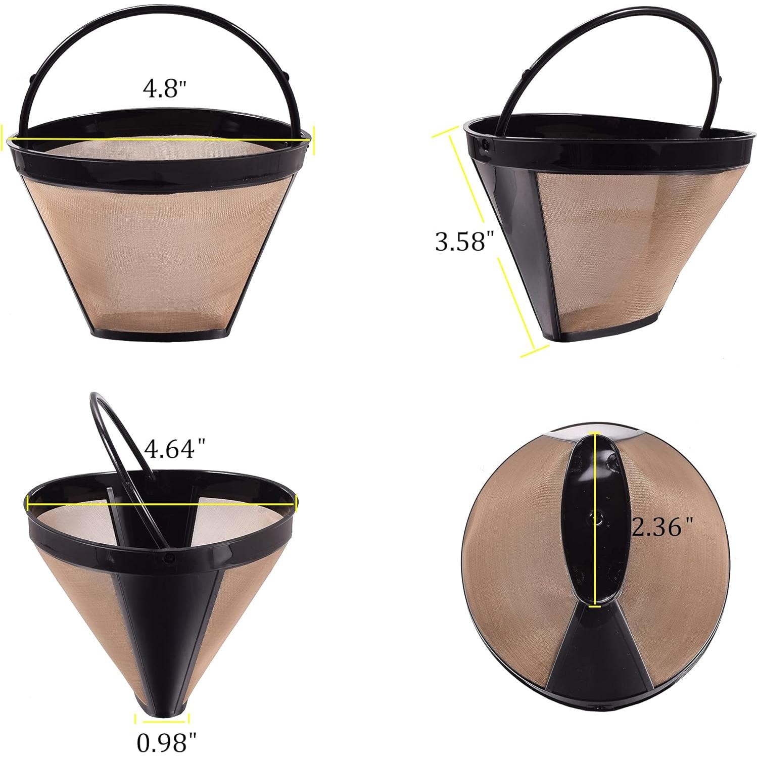 Filtro de café reutilizable Yuhuan No.4 para 8-12 tazas