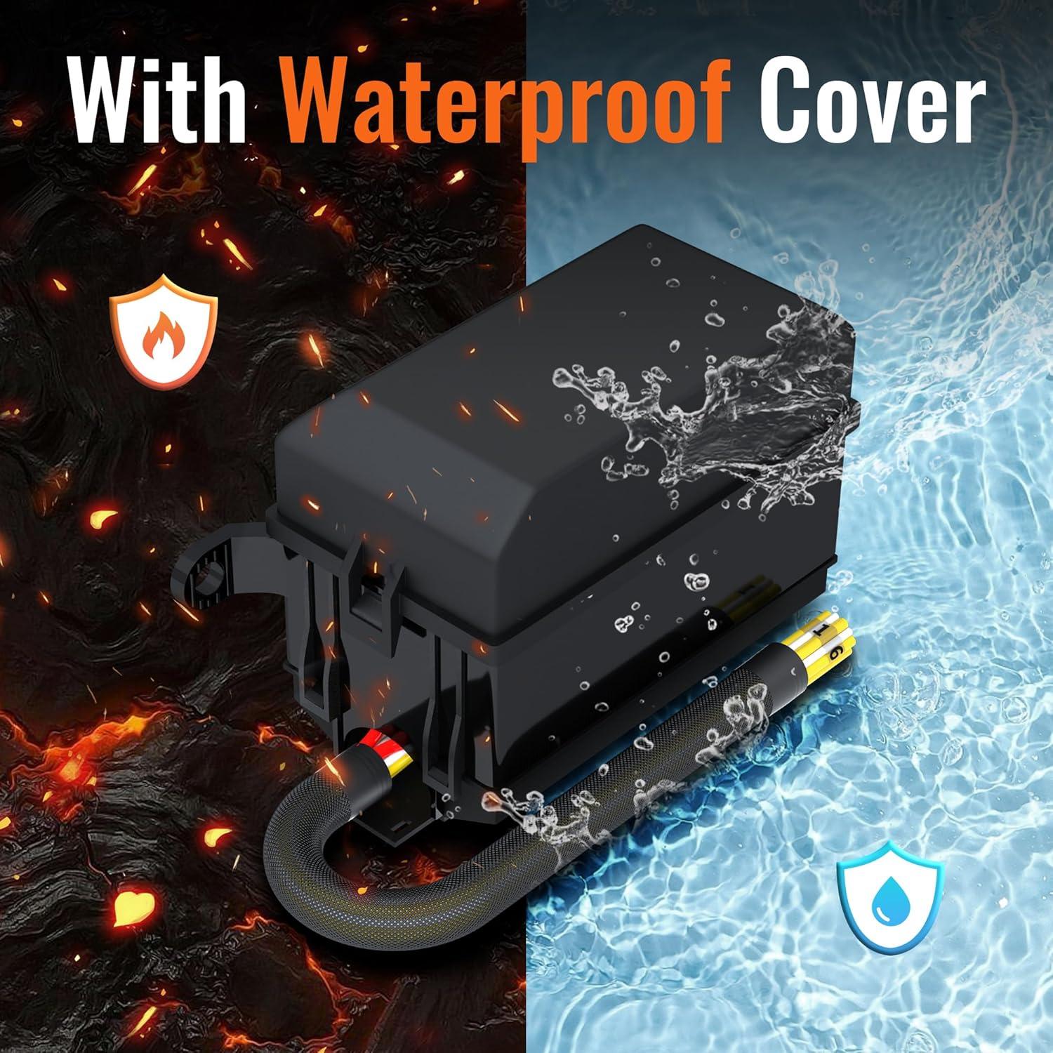 Caja de Relés Joinfworld 12V con Fusibles y Pre-cableado