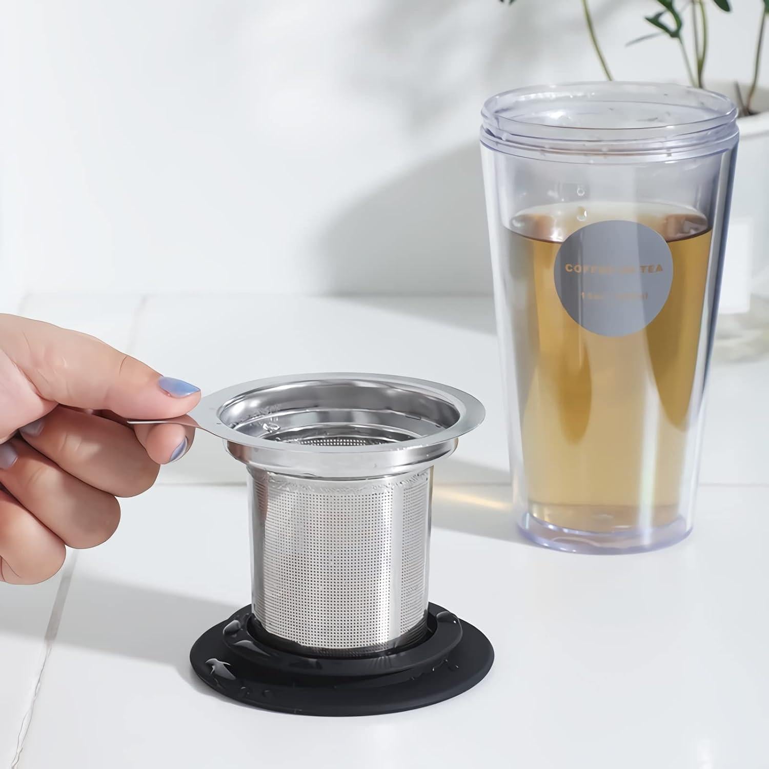 Infusor de Té BLIGKO Acero Inoxidable 304 con Tapa Silicona