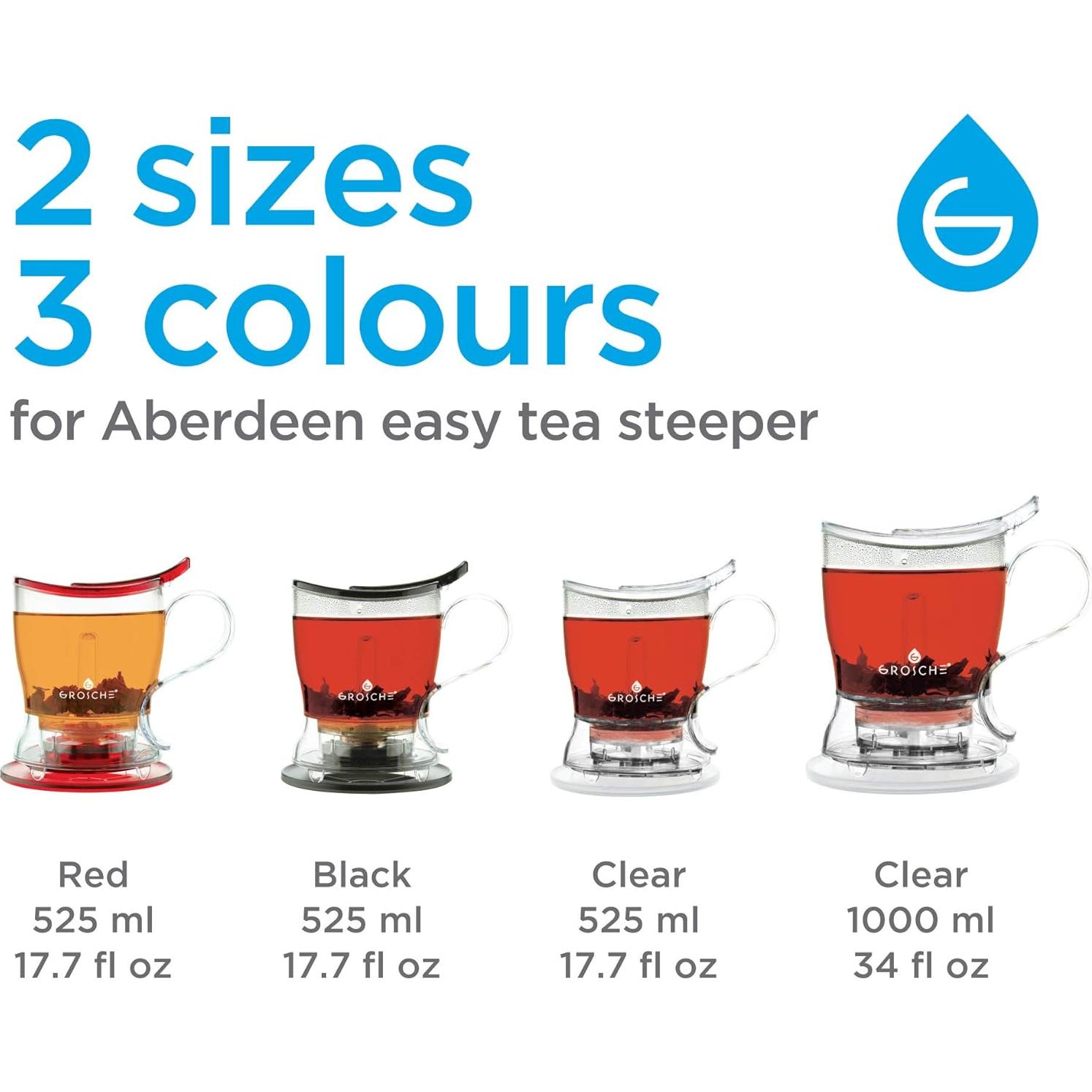 Tetera Inteligente GROSCHE Aberdeen 525 ml Libre de BPA Negro