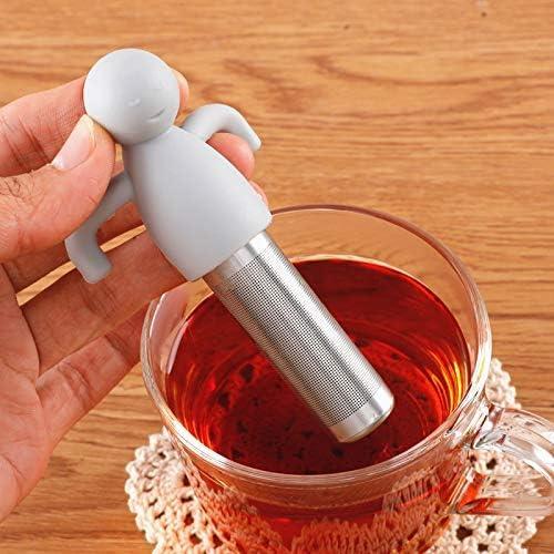 Infusor de Té Leden Acero Inoxidable con Mango de Silicona Gris