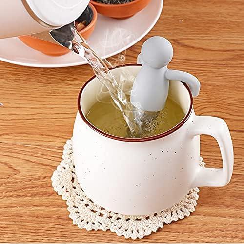 Infusor de Té Leden Acero Inoxidable con Mango de Silicona Gris