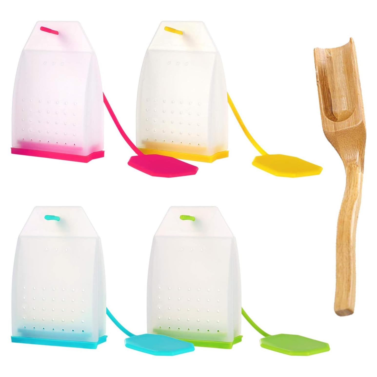 Infusor de Té de Silicona Ecurfu - Paquete de 4 Reutilizables